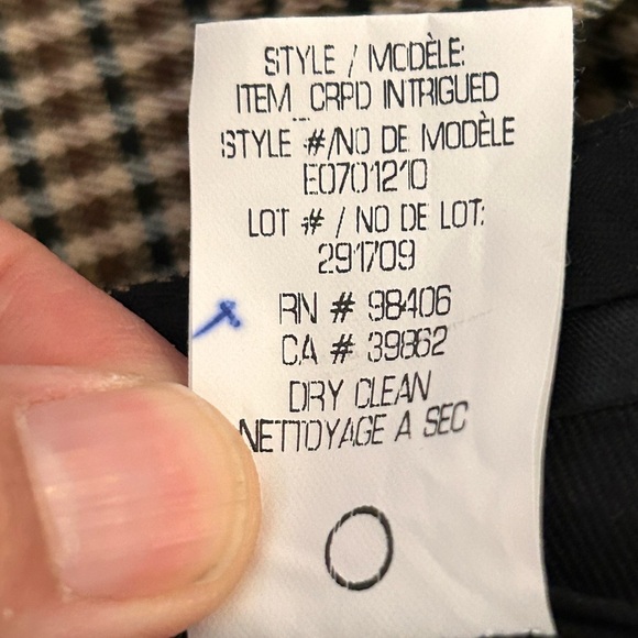 Theory Women’s Wool Blend Straight Leg Plaid Pants Brown/Tan Lightweight, size 6 - Picture 10 of 10